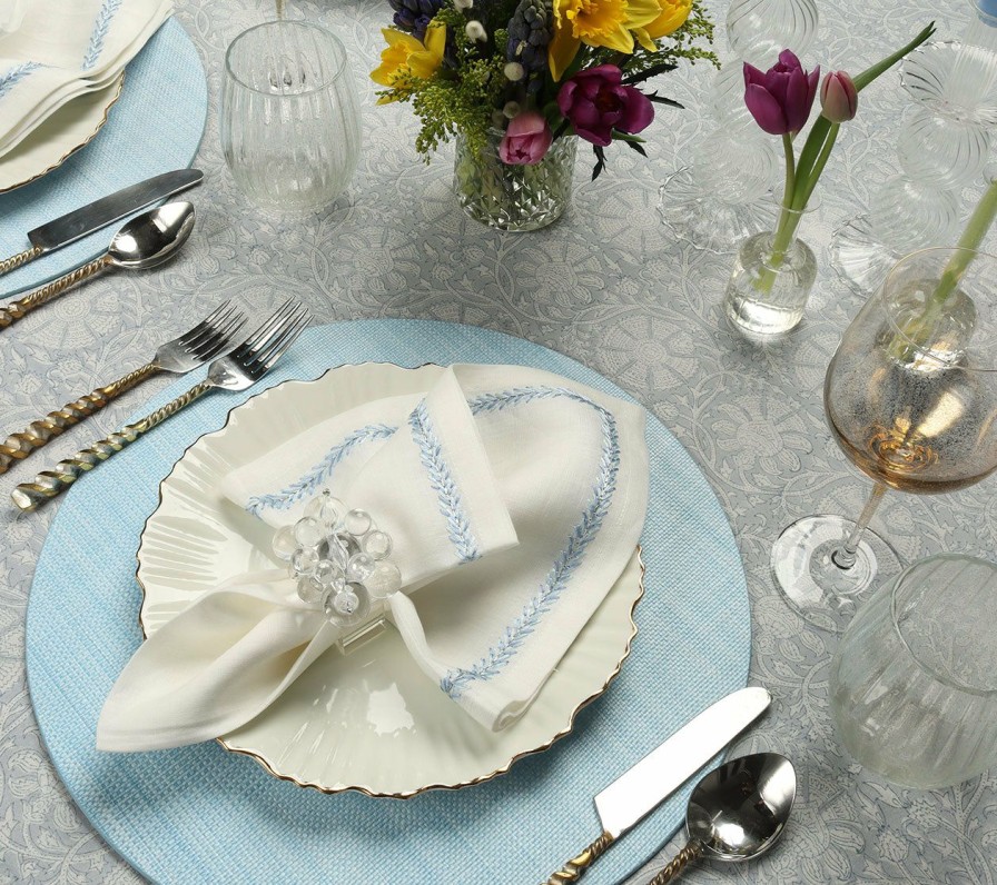 Seasonal Kim Seybert | Kim Seybert Provence Tablecloth In Periwinkle