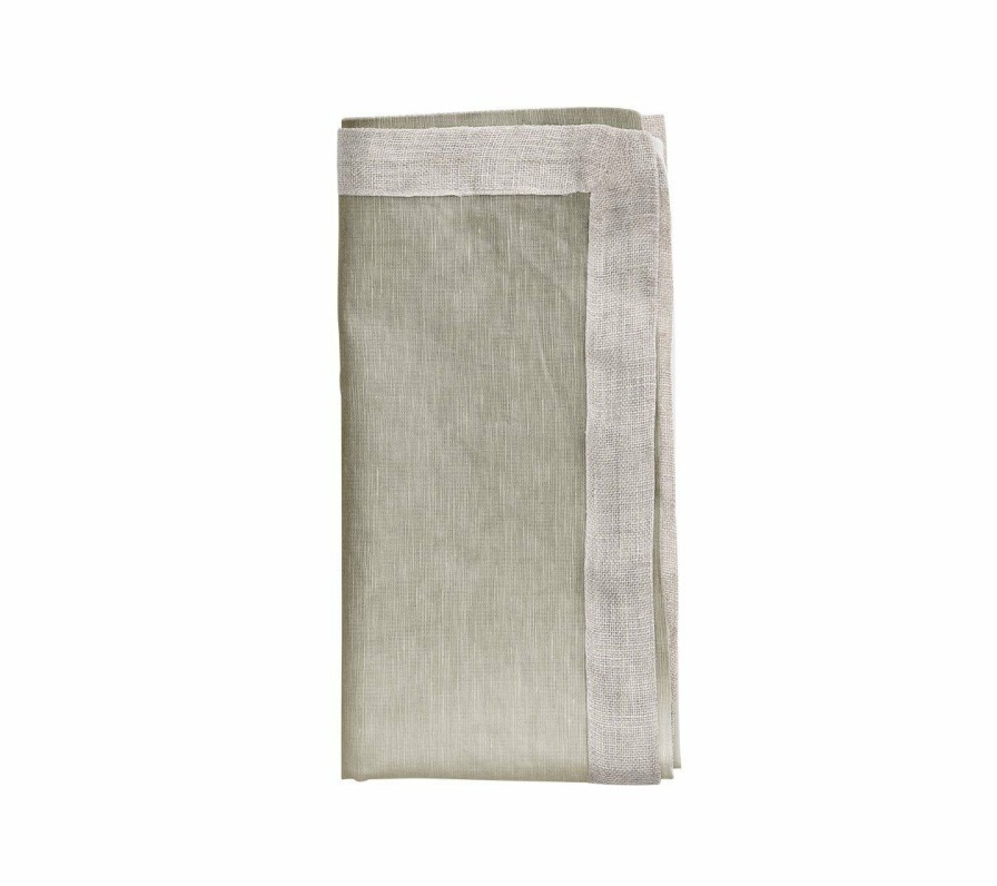 Seasonal Kim Seybert | Kim Seybert Napkins Dip Dye Napkin In Gray & Silver, Set Of 4