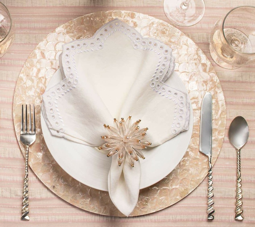 Seasonal Kim Seybert | Kim Seybert Placemats Camellia Placemat In Blush, Set Of 4