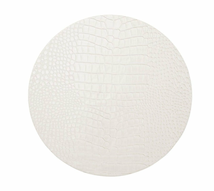 Seasonal Kim Seybert | Kim Seybert Croco Placemat In White, Set Of 4