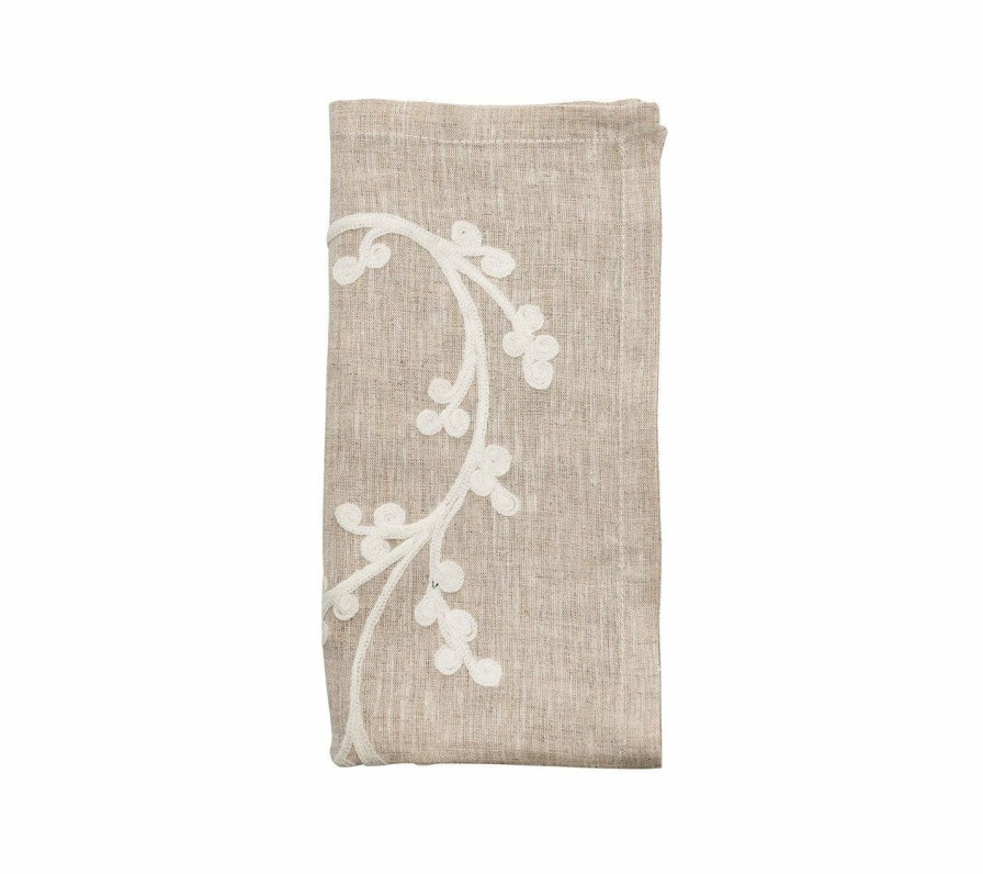 Seasonal Kim Seybert | Kim Seybert Napkins Sakura Napkin In Natural & Ivory, Set Of 4