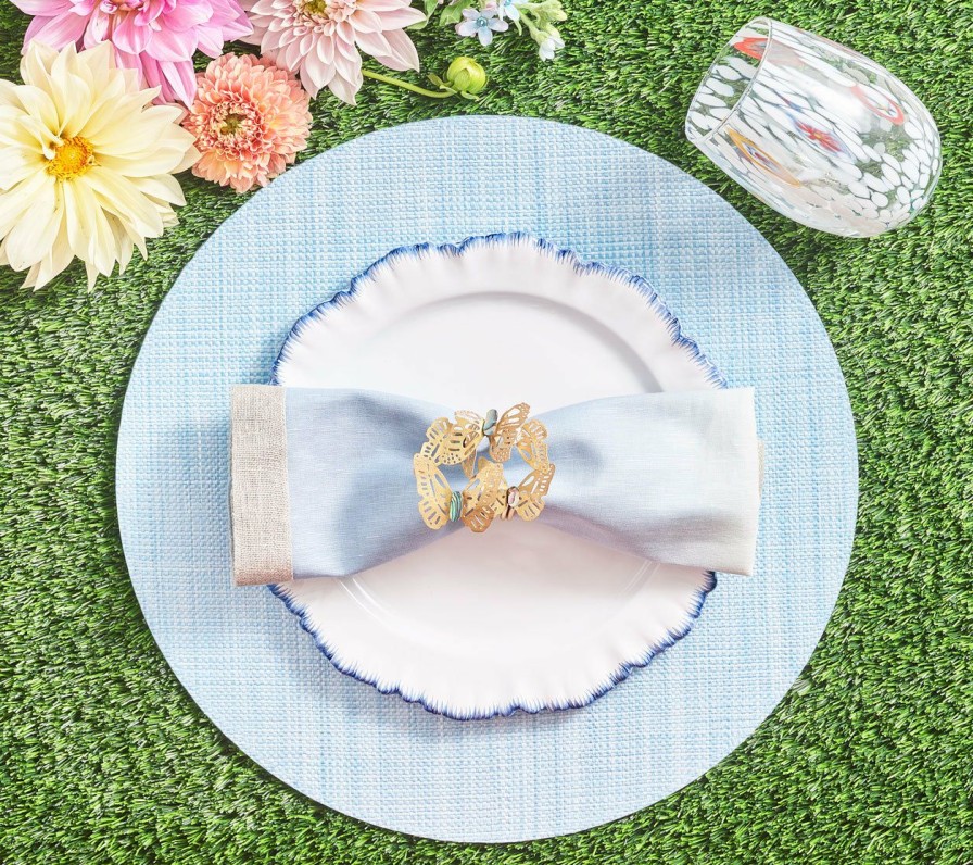 Seasonal Kim Seybert | Kim Seybert Portofino Placemat In Periwinkle, Set Of 4 Placemats