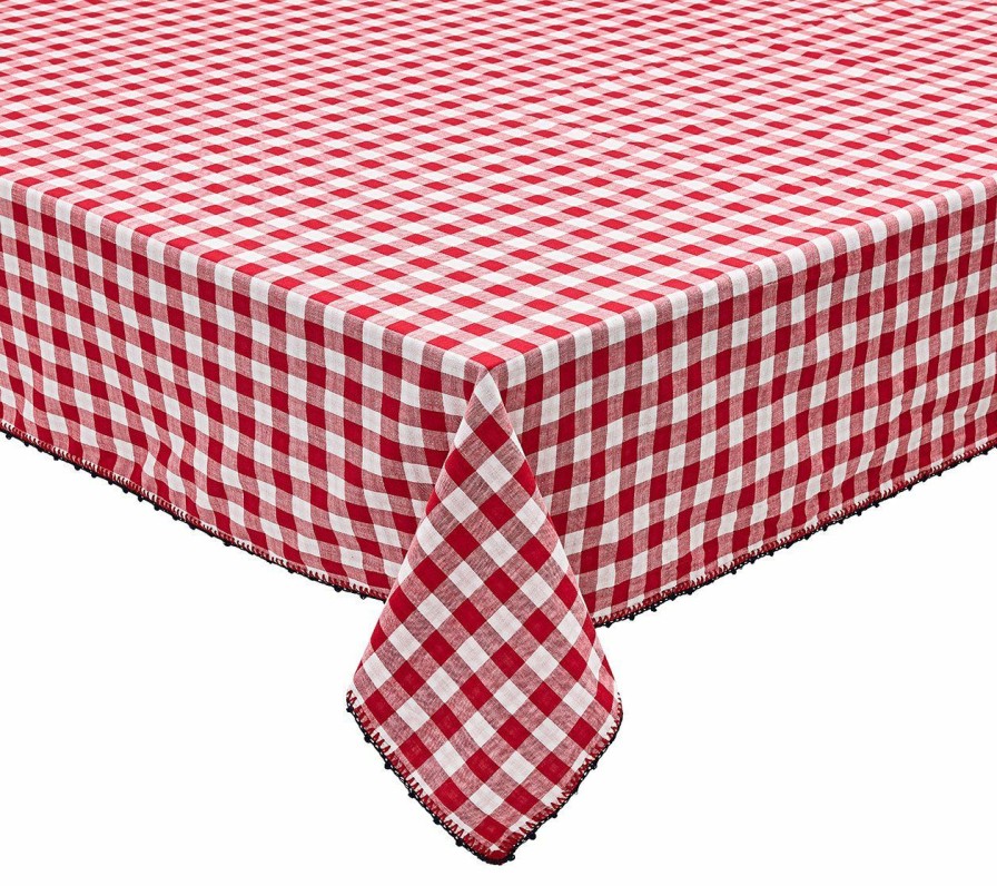 Tablecloths/Runners Kim Seybert | Kim Seybert Tablecloths Check Tablecloth In Red & Navy