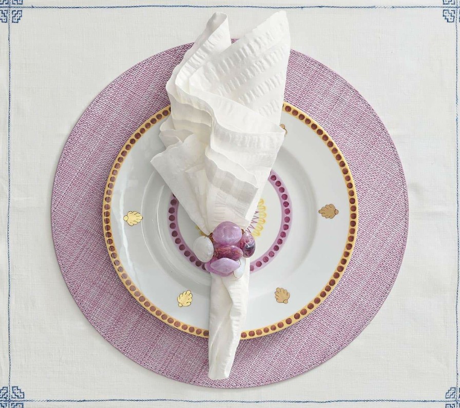 Seasonal Kim Seybert | Kim Seybert Sea Stone Napkin Ring In Lilac, Set Of 4