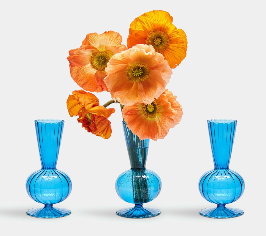 Decor Kim Seybert | Kim Seybert, Inc. Decor Tess Bud Vase In Blue, Set Of 3 In A Box