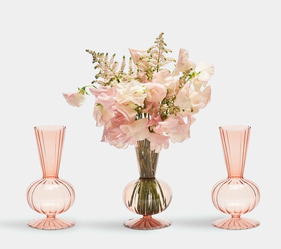 Decor Kim Seybert | Kim Seybert Tess Bud Vase In Blush, Set Of 3 In A Box Home Decor