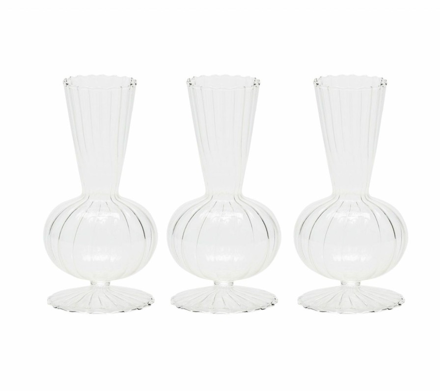 Decor Kim Seybert | Kim Seybert, Inc. Tess Bud Vase In Clear, Set Of 3 In A Box