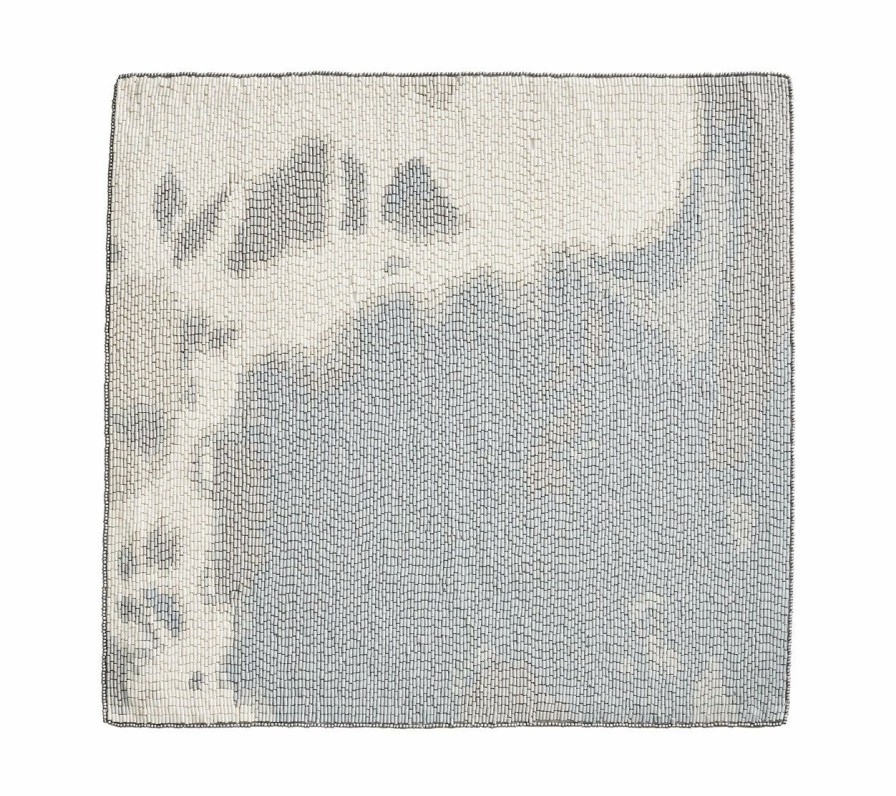 Seasonal Kim Seybert | Kim Seybert Ethereal Placemat In Ivory & Gray, Set Of 2