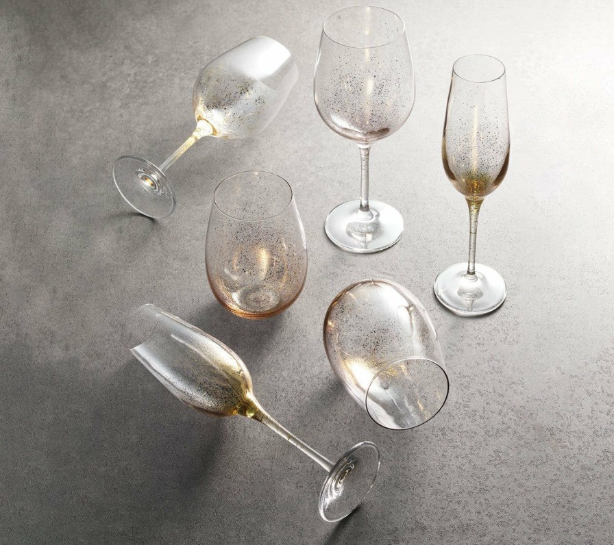 Seasonal Kim Seybert | Kim Seybert Glassware Orion Champagne Glass In Gold, Set Of 4