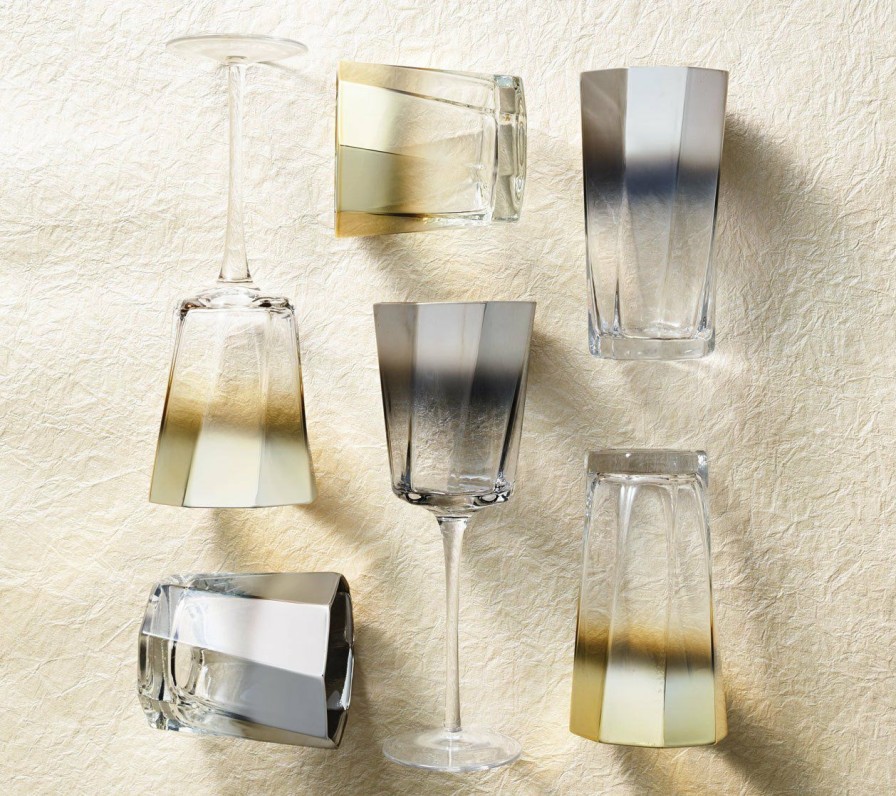 Dinnerware/Barware Kim Seybert | Kim Seybert Helix Tumbler In Silver, Set Of 4 Glassware