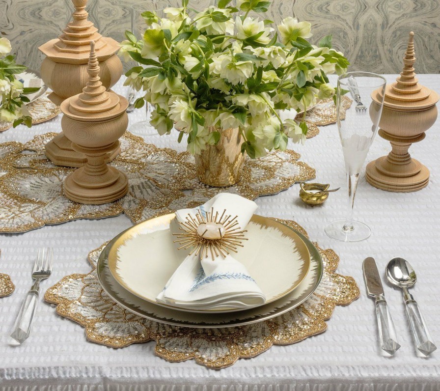 Tablecloths/Runners Kim Seybert | Kim Seybert Tablecloths Seersucker Tablecloth In White