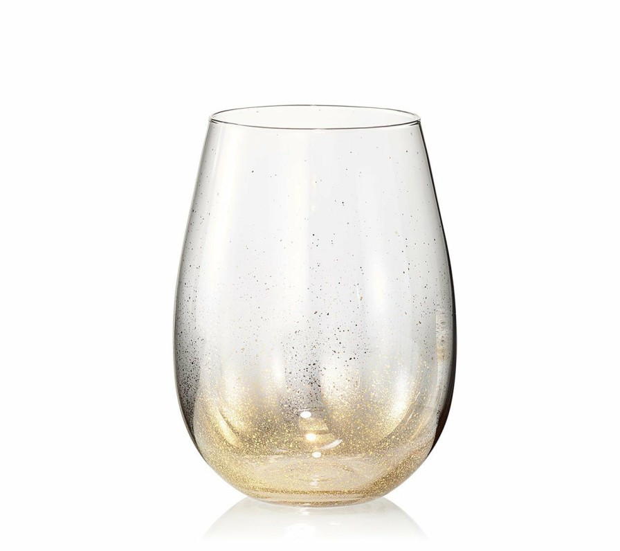 Seasonal Kim Seybert | Kim Seybert Glassware Orion Tumbler Glass In Gold, Set Of 4