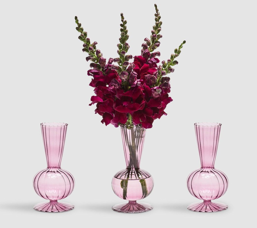 Decor Kim Seybert | Kim Seybert Home Decor Tess Bud Vase In Lavender, Set Of 3 In A Box