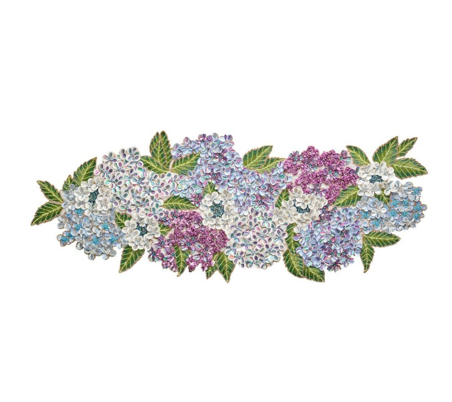 Tablecloths/Runners Kim Seybert | Kim Seybert Table Runners Hydrangea Table Runner In Multi