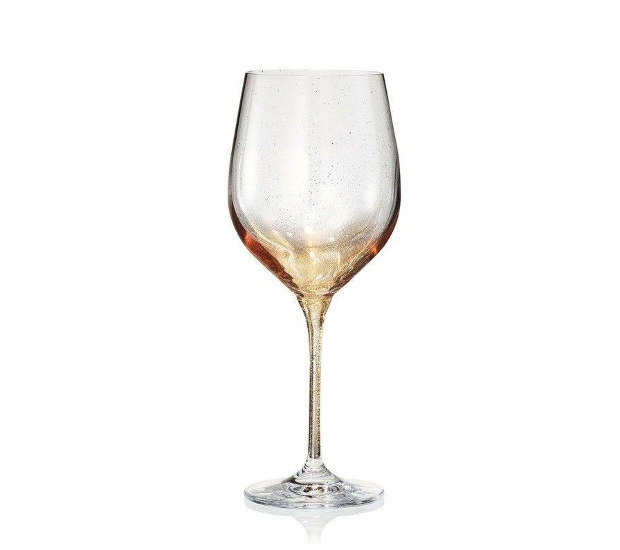 Seasonal Kim Seybert | Kim Seybert Orion Wine Glass In Gold, Set Of 4 Glassware