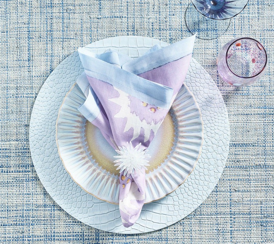 Seasonal Kim Seybert | Kim Seybert Foliage Napkin In Lilac & Periwinkle, Set Of 4