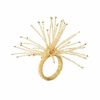 Seasonal Kim Seybert | Kim Seybert Spider Bead Burst Napkin Ring In Champagne, Set Of 4