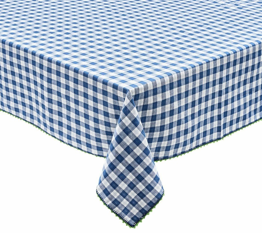 Tablecloths/Runners Kim Seybert | Kim Seybert Check Tablecloth In Blue & Green