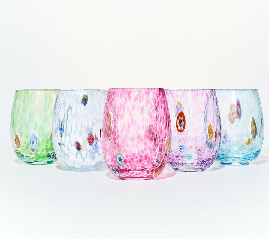 Dinnerware/Barware Kim Seybert | Kim Seybert Glassware Gala Tumbler In Pink, Set Of 4