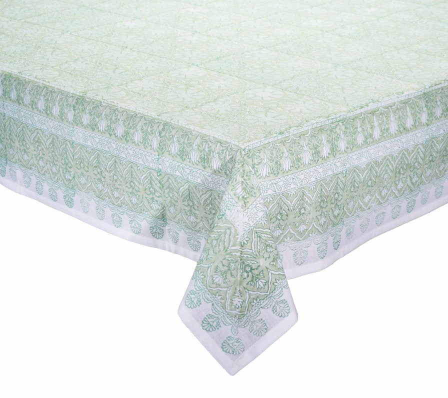 Seasonal Kim Seybert | Kim Seybert Provence Tablecloth In Mint Tablecloths