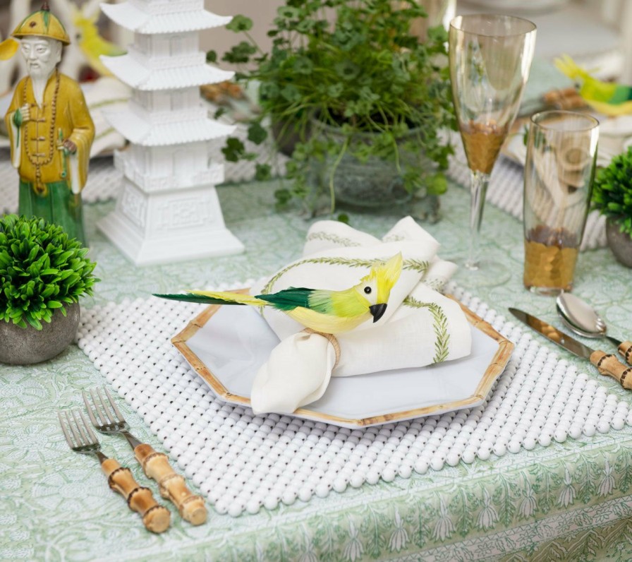 Seasonal Kim Seybert | Kim Seybert Provence Tablecloth In Mint Tablecloths