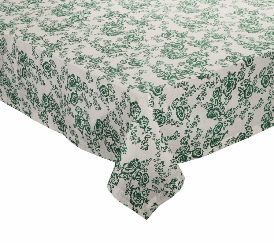 Tablecloths/Runners Kim Seybert | Kim Seybert Ella Tablecloth In Ivory & Green