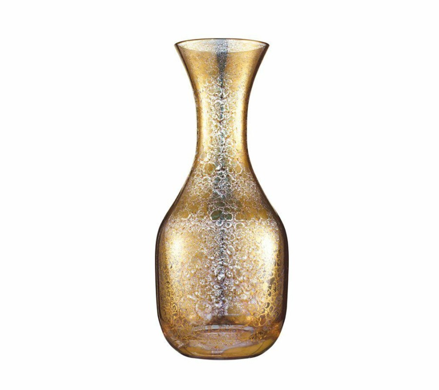 Seasonal Kim Seybert | Kim Seybert Crackle Decanter In Gold