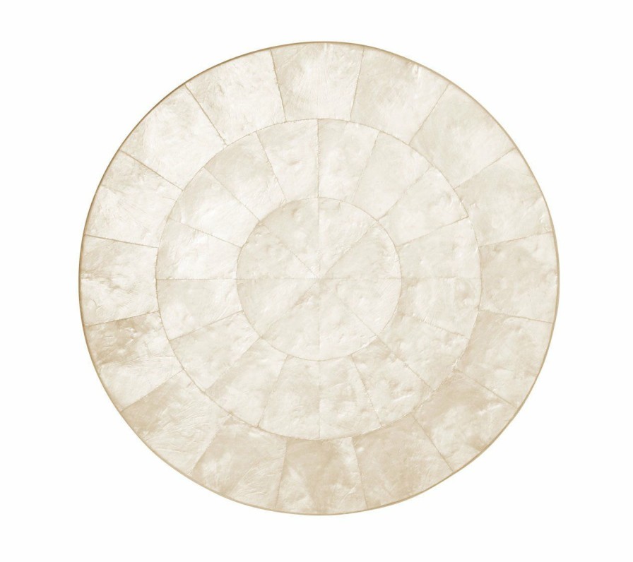 Seasonal Kim Seybert | Kim Seybert Round Capiz Placemat In Natural, Set Of 4 Placemats