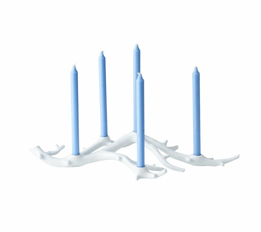 Decor Kim Seybert | Kim Seybert Aspen Candle Holder In White