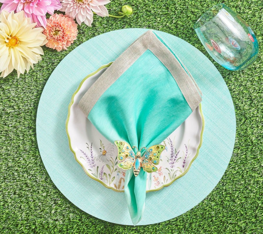 Seasonal Kim Seybert | Kim Seybert Portofino Placemat In Seafoam, Set Of 4 Placemats