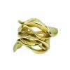 Seasonal Kim Seybert | Kim Seybert Flux Napkin Ring In Gold, Set Of 4 Napkin Rings