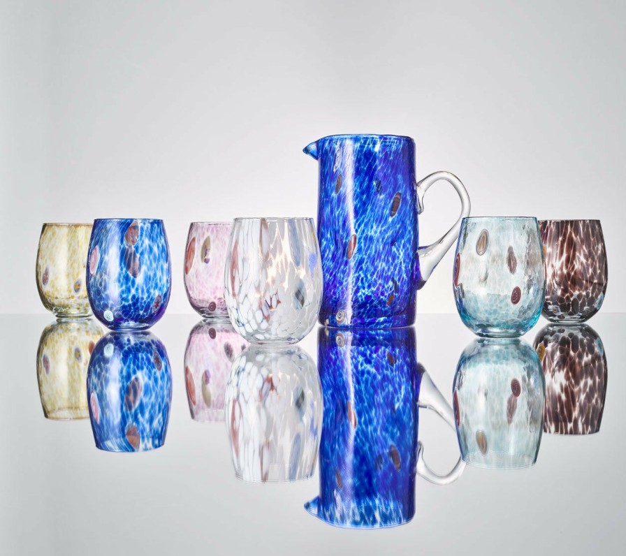 Dinnerware/Barware Kim Seybert | Kim Seybert Glassware Gala Pitcher In Blue