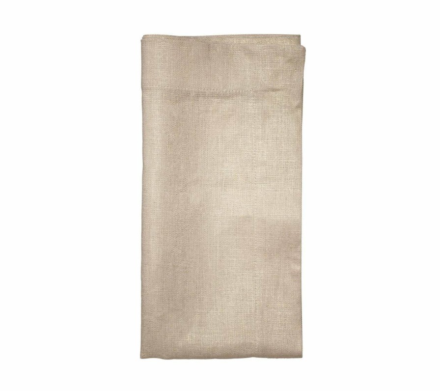 Seasonal Kim Seybert | Kim Seybert Metallic Linen Napkin In Natural & Gold, Set Of 4 Napkins