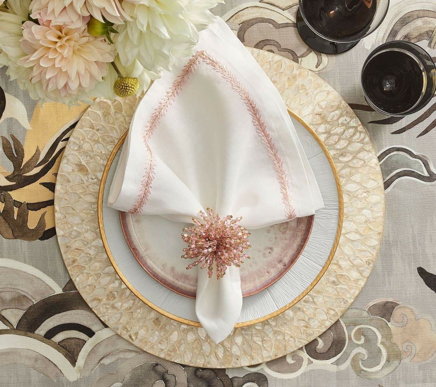 Seasonal Kim Seybert | Kim Seybert Brilliant Napkin Ring In Blush, Set Of 4