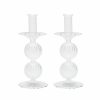 Decor Kim Seybert | Kim Seybert, Inc. Bella Short Candle Holder In Clear, Set Of 2 In A Box Home Decor