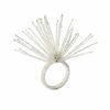 Seasonal Kim Seybert | Kim Seybert Spider Bead Burst Napkin Ring In Crystal & Silver, Set Of 4