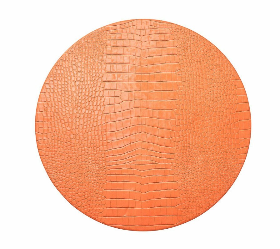 Seasonal Kim Seybert | Kim Seybert Croco Placemat In Orange, Set Of 4 Placemats