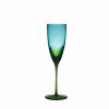 Dinnerware/Barware Kim Seybert | Kim Seybert Vague Champagne Flute In Blue & Green, Set Of 4 Glassware