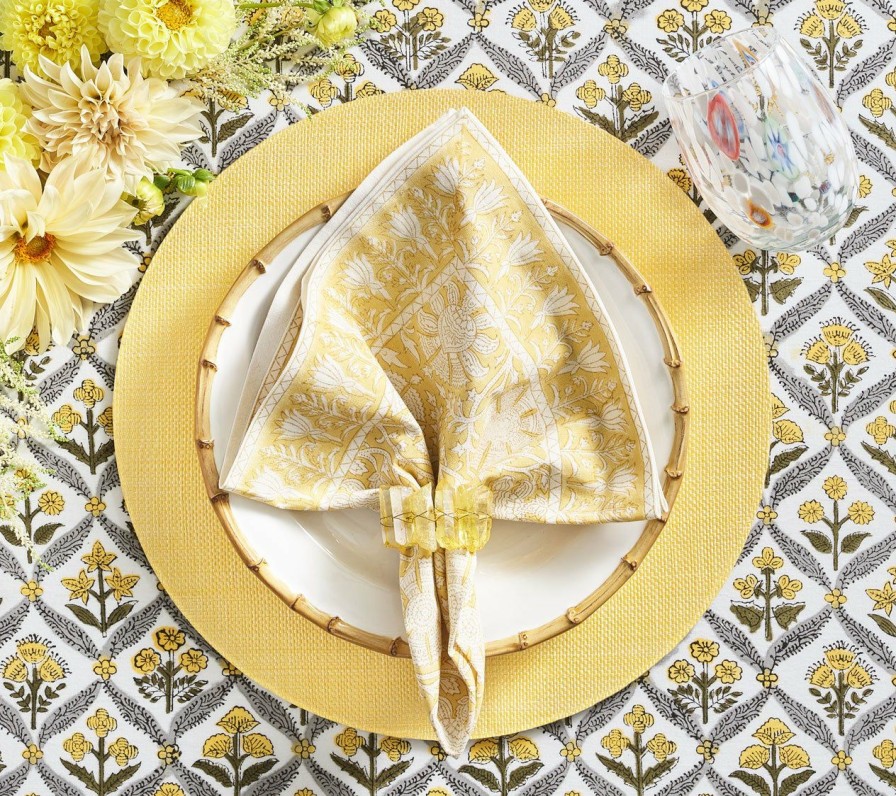 Seasonal Kim Seybert | Kim Seybert Provence Napkin In Yellow, Set Of 4 Napkins