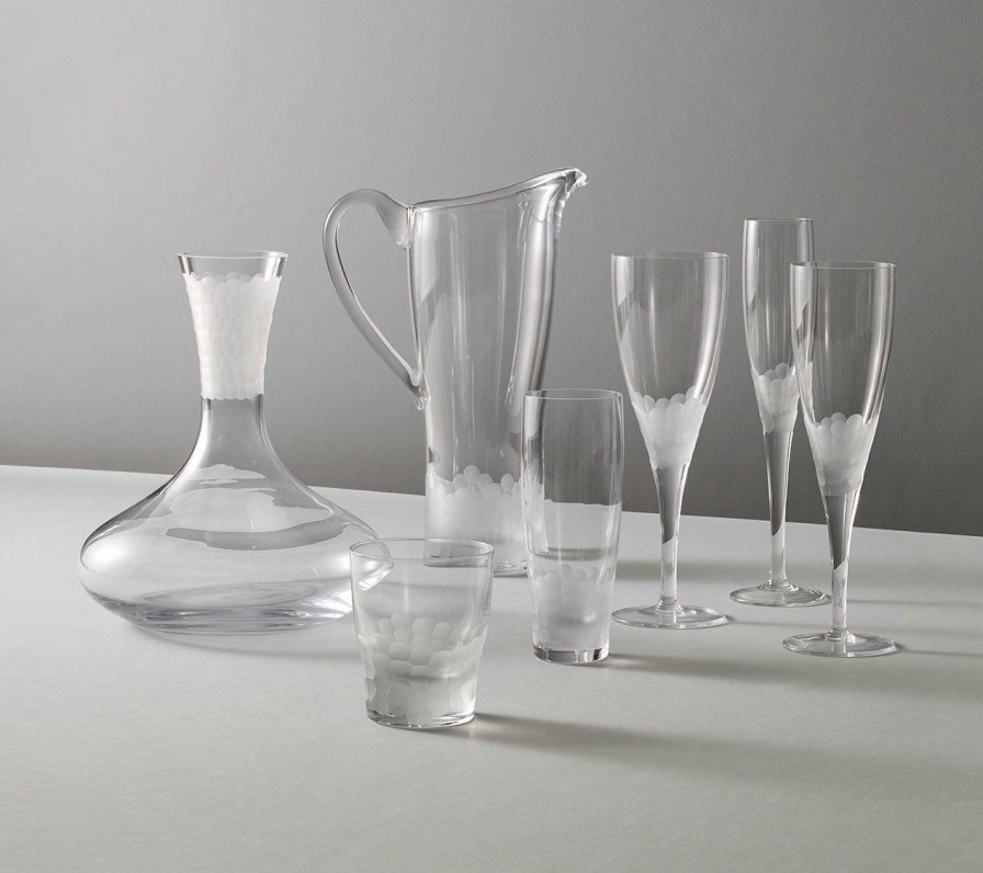 Dinnerware/Barware Kim Seybert | Kim Seybert Paillette Double Old Fashioned In Frost, Set Of 4 Glassware